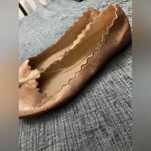 Women's Metallic Ballet Flats chloè size size 37.5